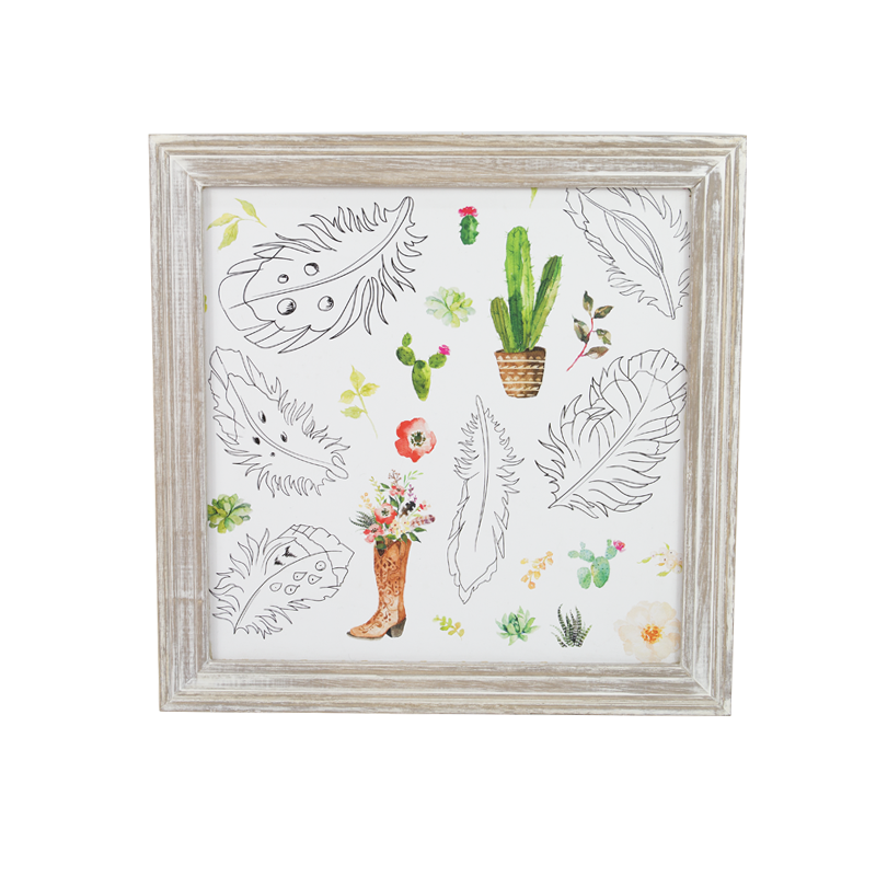 Summer Wooden Cactus Frame Home Decoration Suppliers, Wholesalers ...